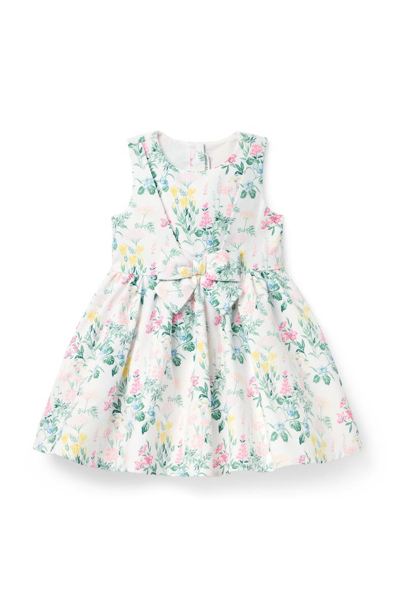 Janie and Jack The Bouquet Bow Dress, Main, color, White