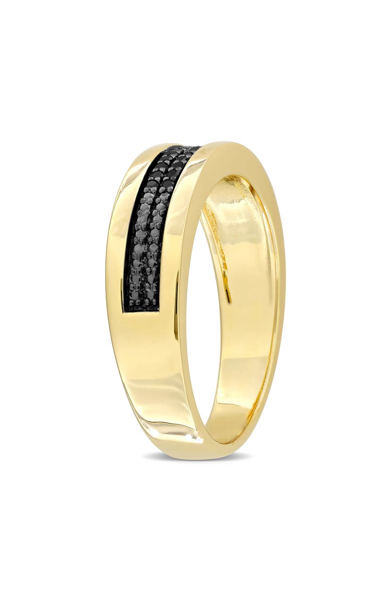 DELMAR Men's Black Diamond Band Ring - 0.10ct., Alternate, color, Black