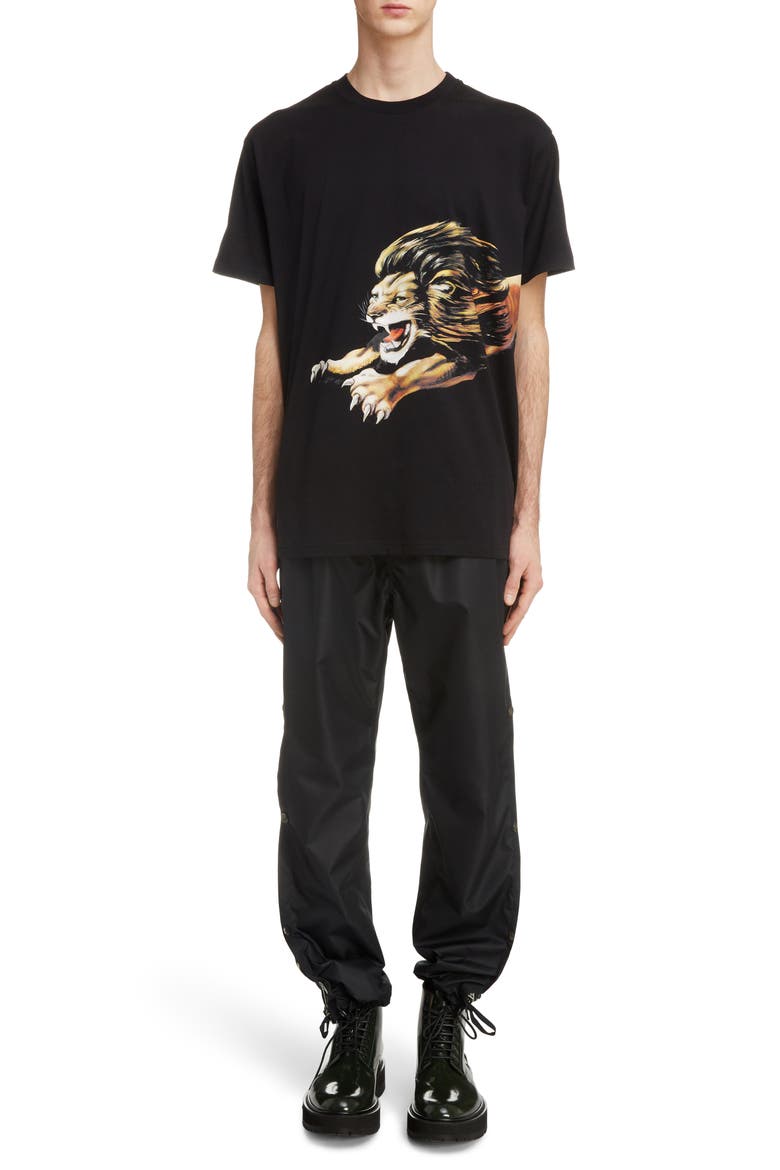 Lion Graphic T-Shirt, Alternate, color, BLACK
