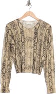 FRAME The Cashmere Snake Print Cardigan