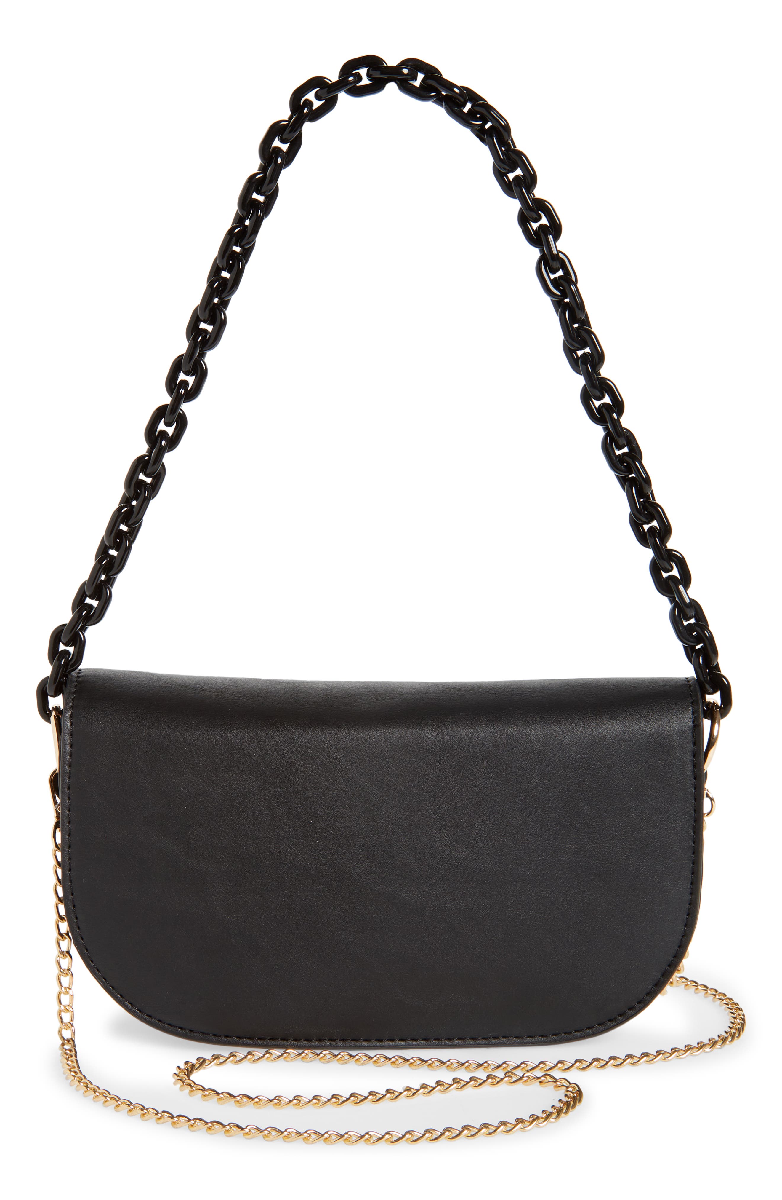 Malibu Skye Amy Faux Leather Baguette Crossbody Bag, Alternate, color, 