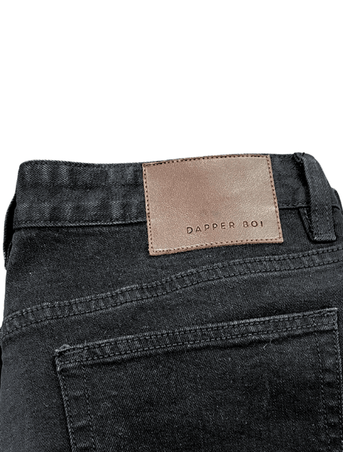 Dapper Boi Slim-straight, Premium Black Stretch Jeans In Black