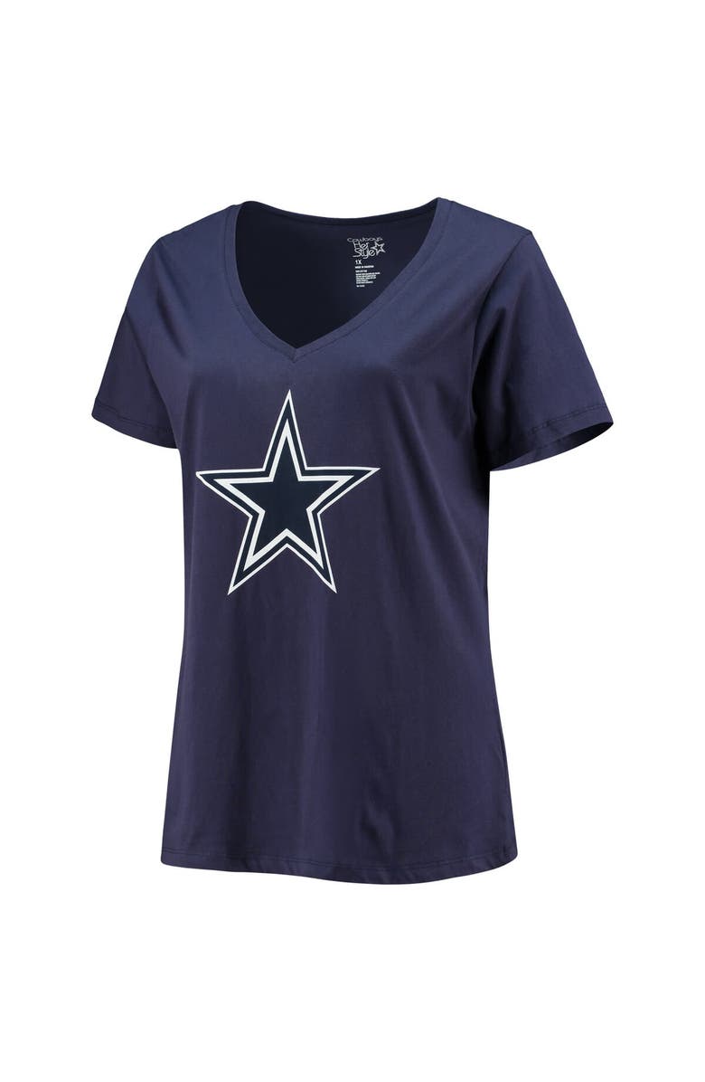 FANATICS Women's CeeDee Lamb Navy Dallas Cowboys Plus Size Fair Catch Name & Number V-Neck T-Shirt, Alternate, color, Navy