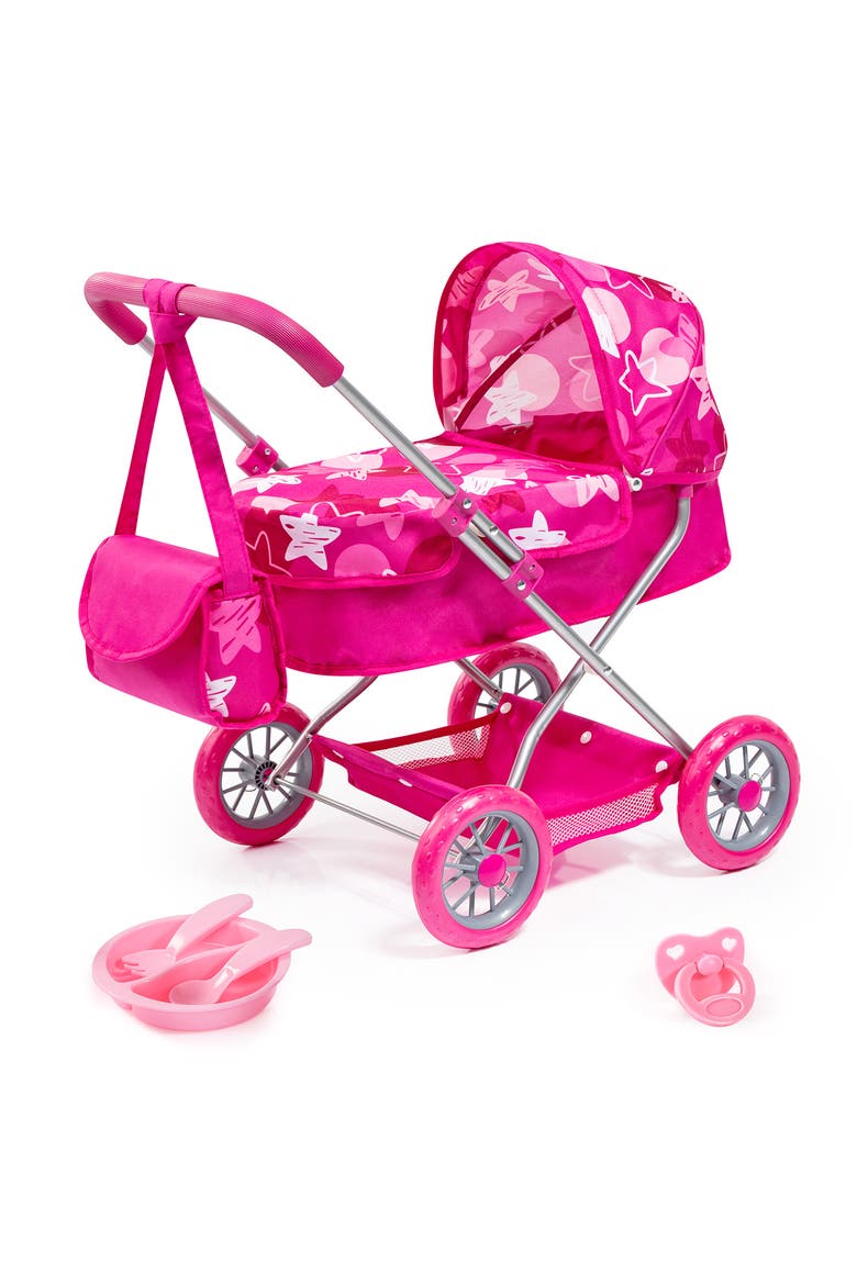Pram Smarty Set 6 in 1 Modern Doll Stroller for Dolls Up to 18 Inch, Main, color, Pink
