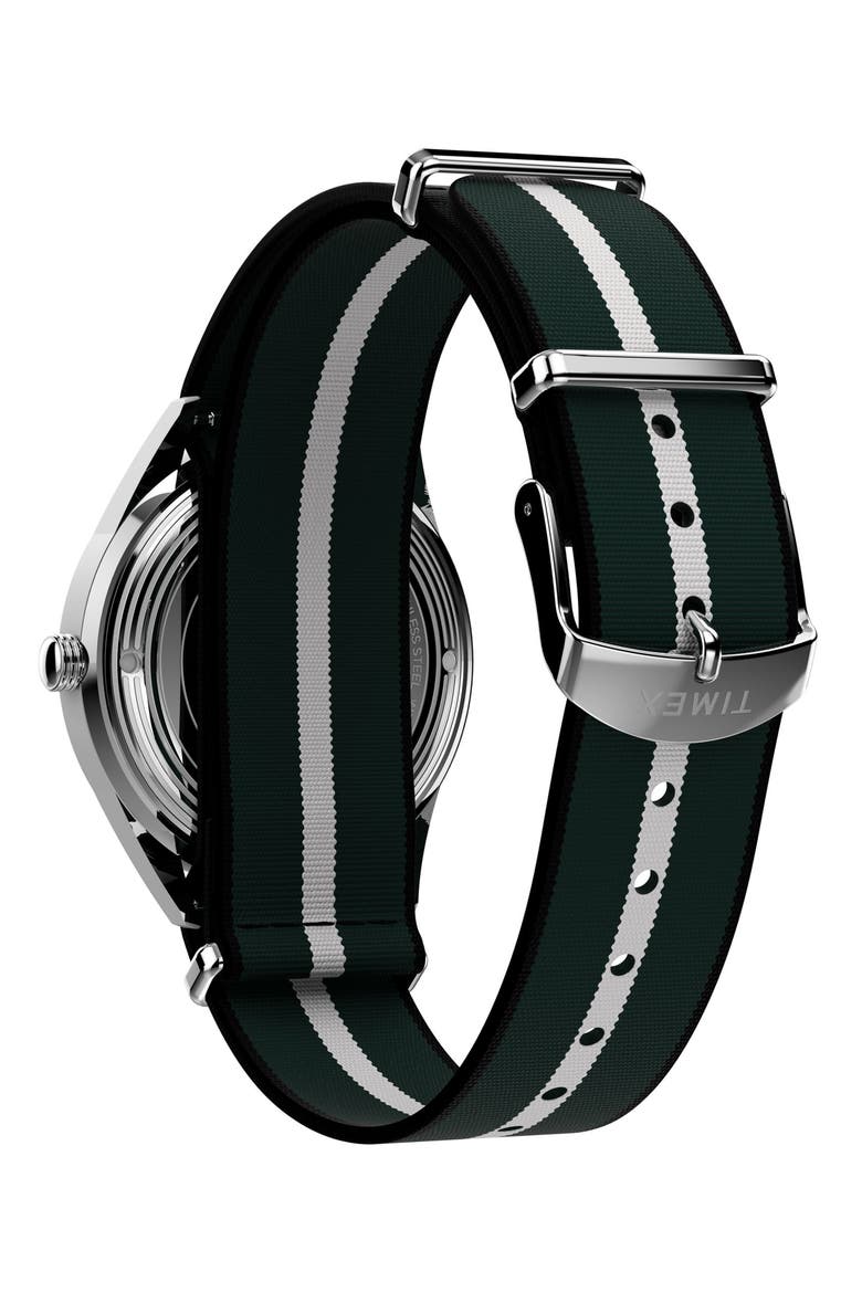 Marlin® Jet Webbing Strap Watch, 38mm, Alternate, color, GREEN