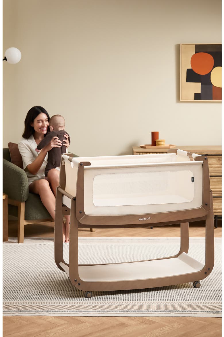 The SnüzPod5 Bedside Bassinet, Alternate, color, WALNUT