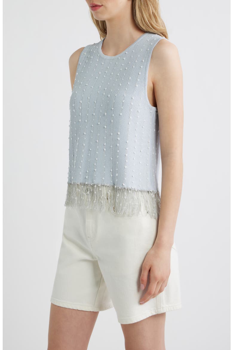 James Fringe Hem Sweater Tank, Alternate, color, LIGHT BLUE