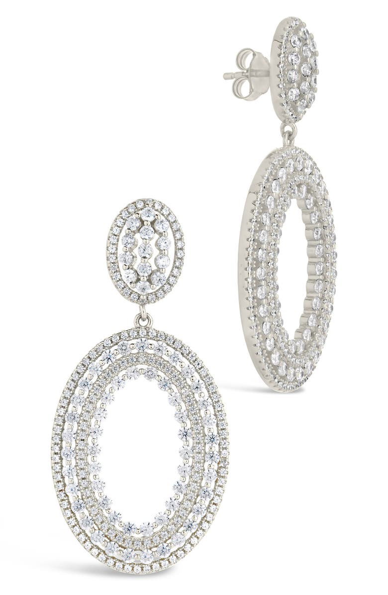 Sterling Forever Eira CZ Drop Earrings, Alternate, color, 