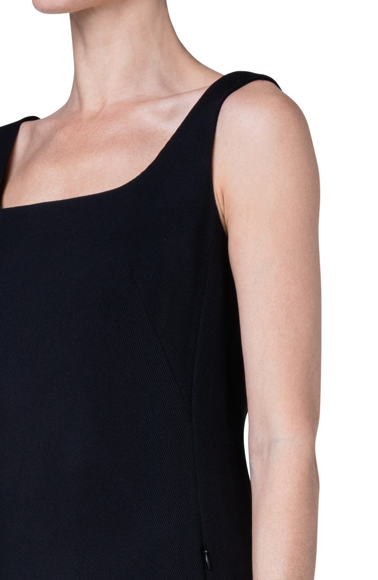 Akris punto Square Neck Virgin Wool Dress, Alternate, color, 