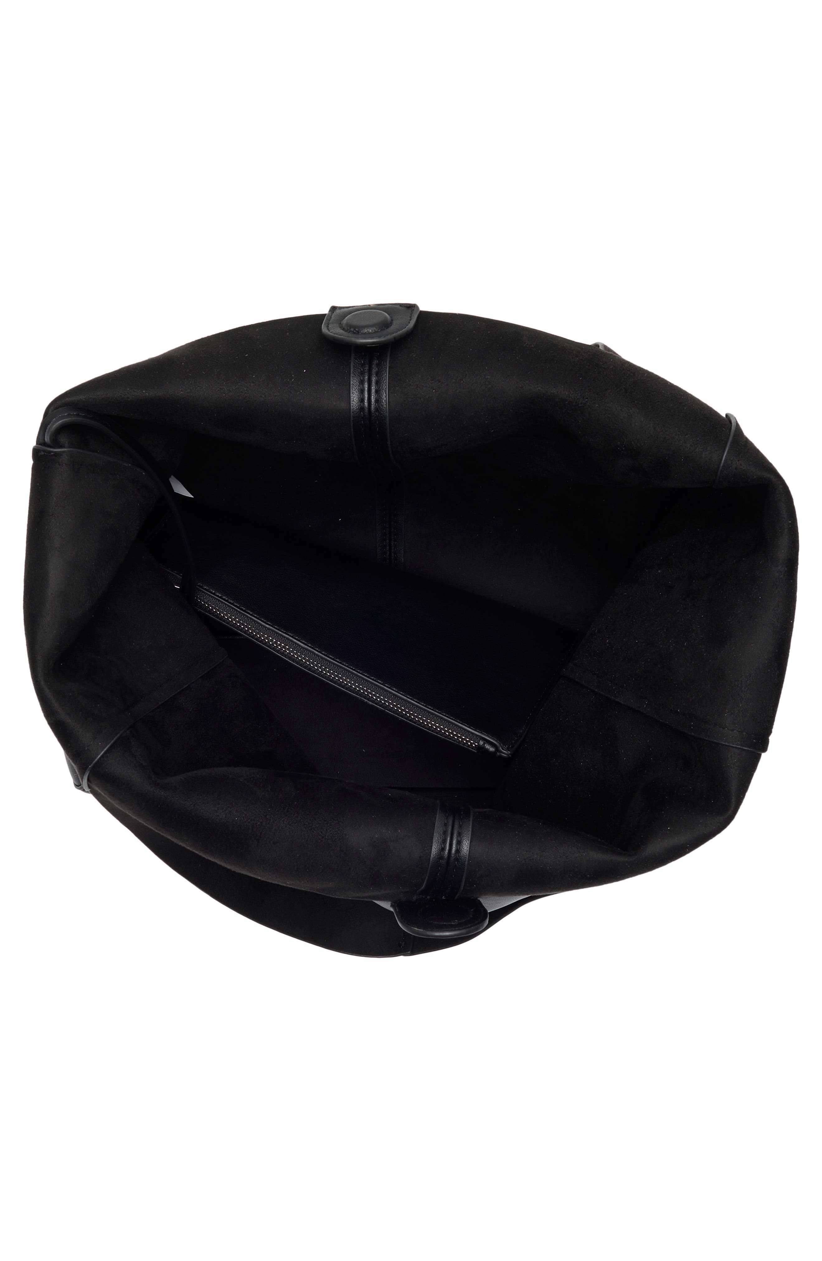 BCBG Double Strap Hobo Bag, Alternate, color, Black