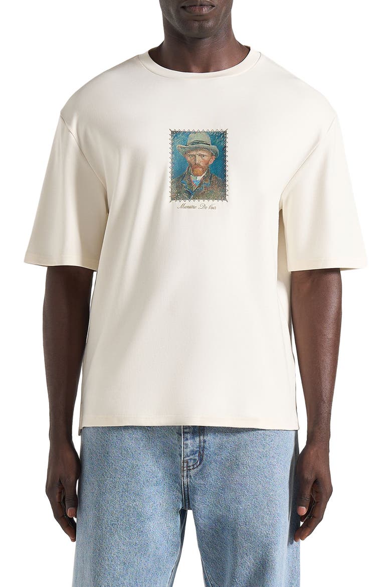 Anders Almond Blossoms Cotton T-Shirt, Main, color, Cream
