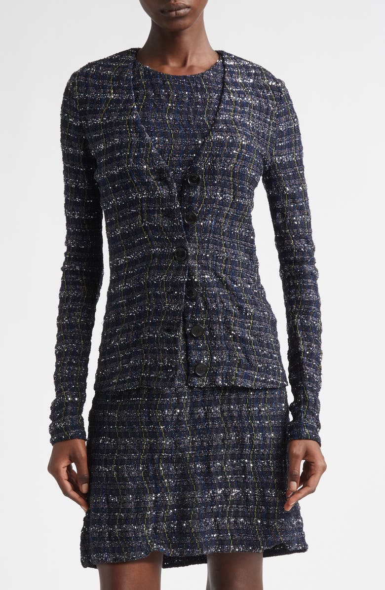 Missoni Metallic
Sequin Cardigan, Main, color, Blue Tones