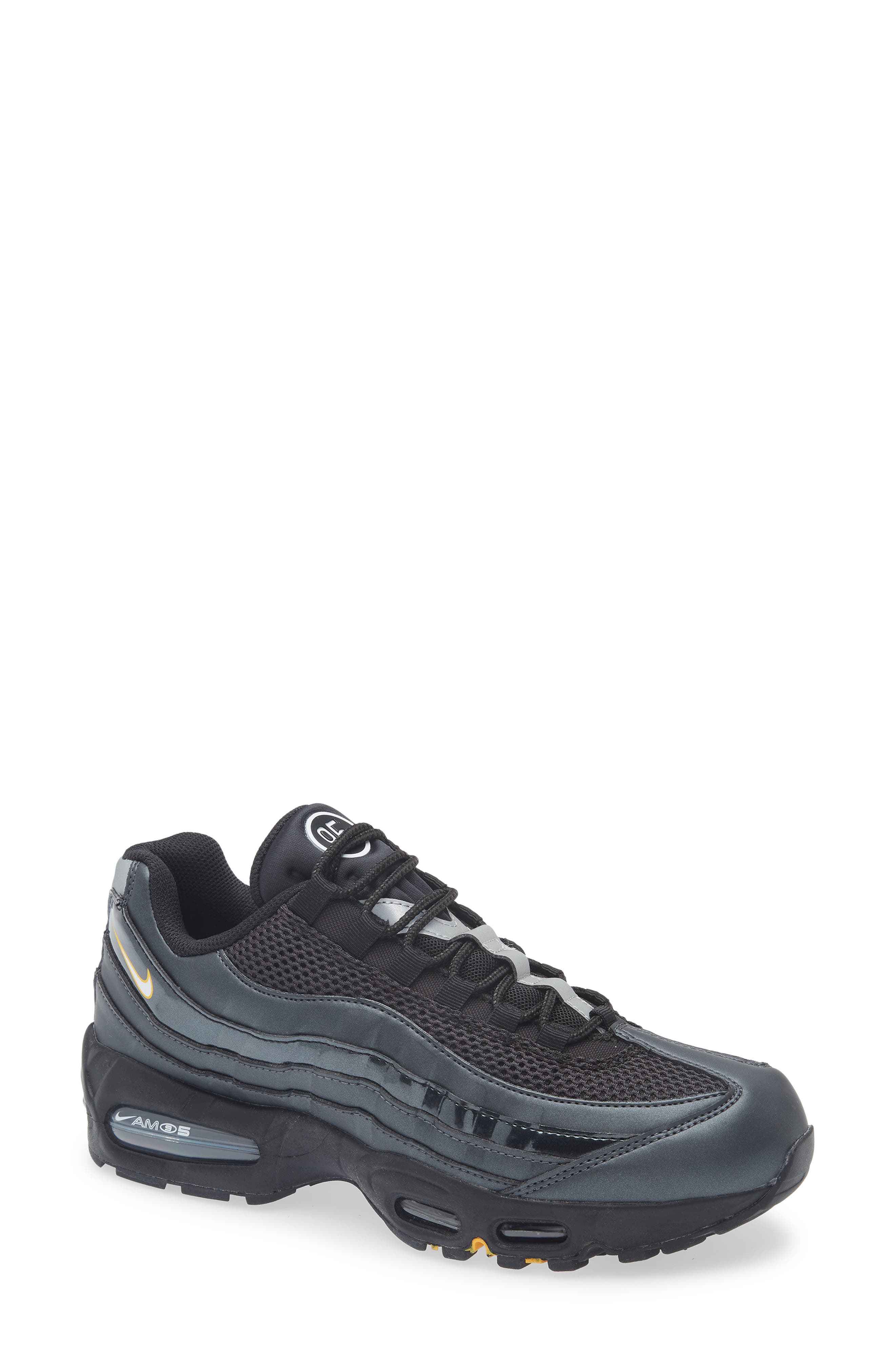 Nike Air Max 95 Big Bubble Sneaker, Main, color, Black/ White/ University Gold