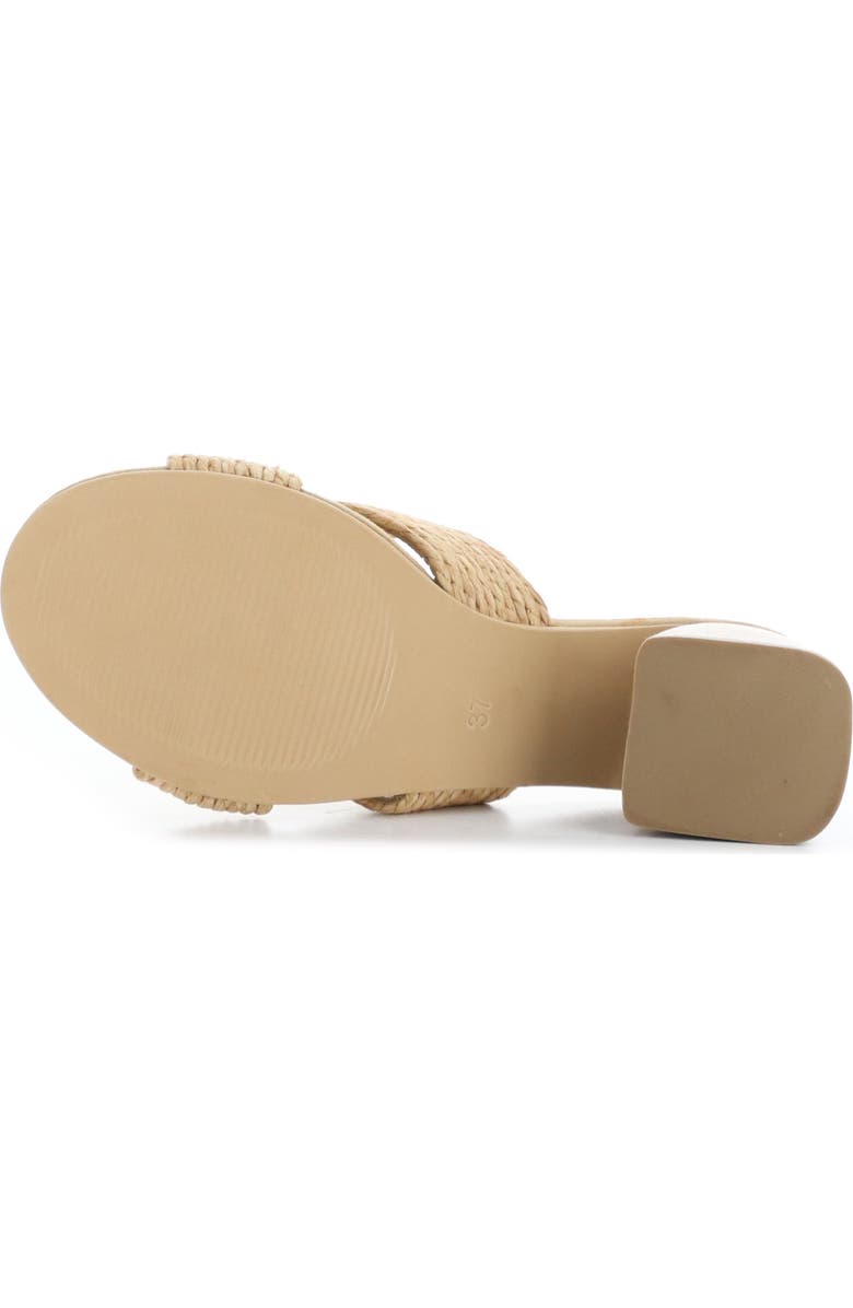 Bos. & Co. Gessa Block Heel Slide Sandal, Alternate, color, Natural Rafia/Suede