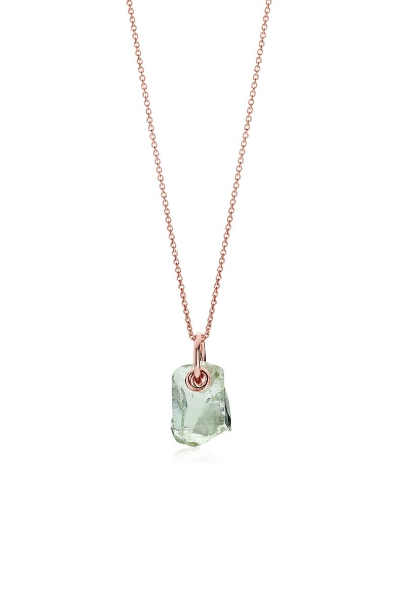 Monica Vinader x Caroline Issa Green Amethyst Pendant Necklace, Main, color,