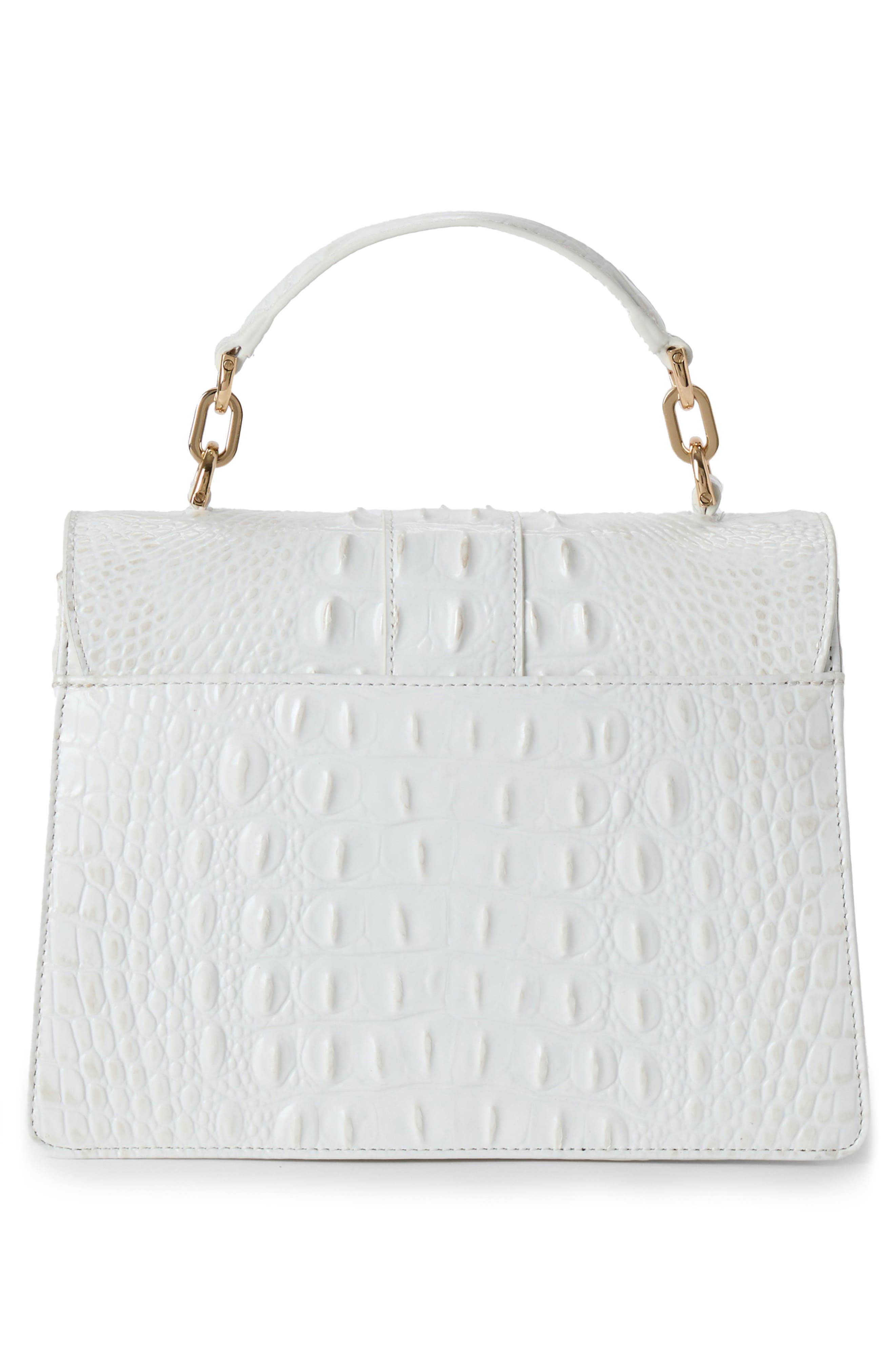 Brahmin Small Hallie Croc Embossed Leather Top Handle Bag, Alternate, color, 