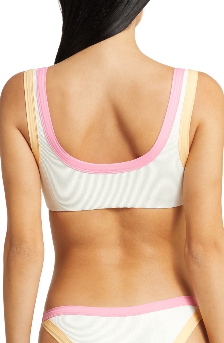 LSPACE L Space Lala Bikini Top, Alternate, color, Guava/ Cream/ Goh