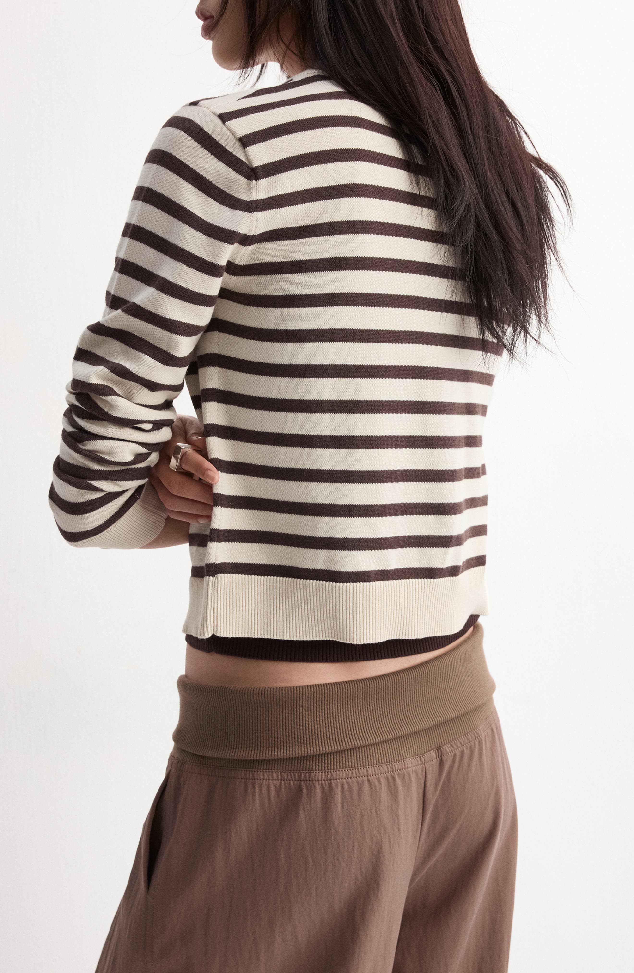 Stripped Knit Cardigan - image 2