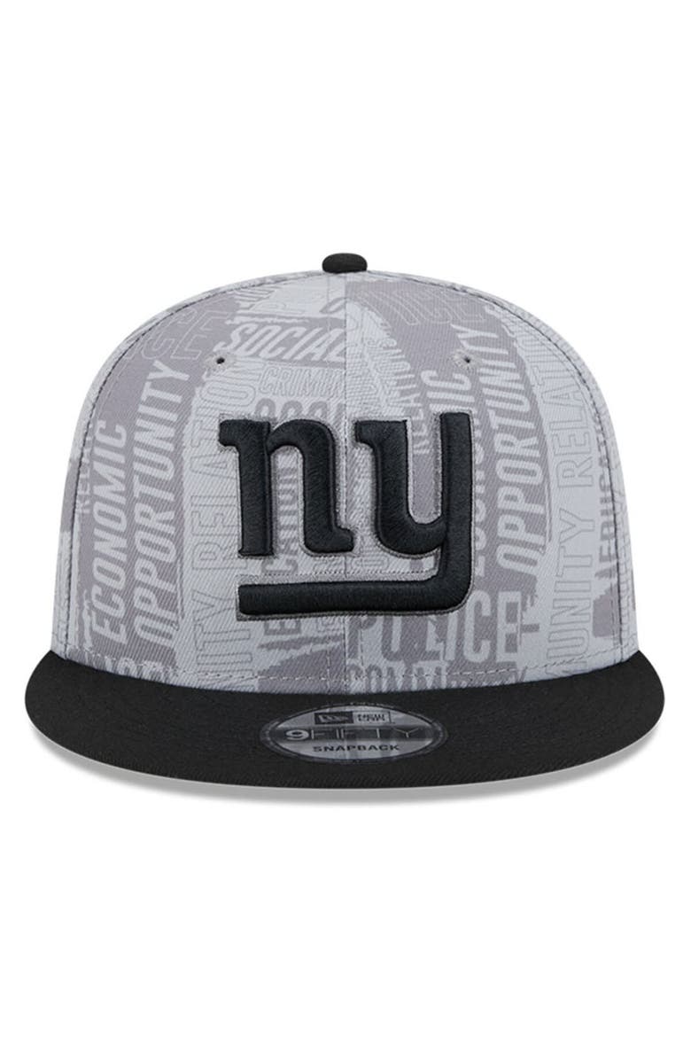 New Era Men's New Era Gray/Black New York Giants 2023 Inspire Change 9FIFTY Snapback Hat, Alternate, color,