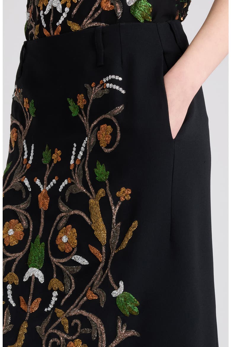 Sentista Beaded Skirt, Alternate, color, BLACK