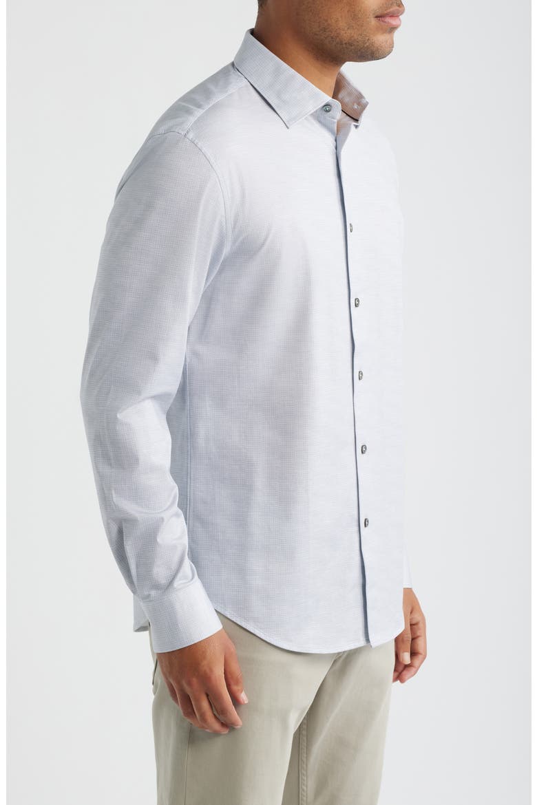 James OoohCotton® Button-Up Shirt, Alternate, color, PLATINUM