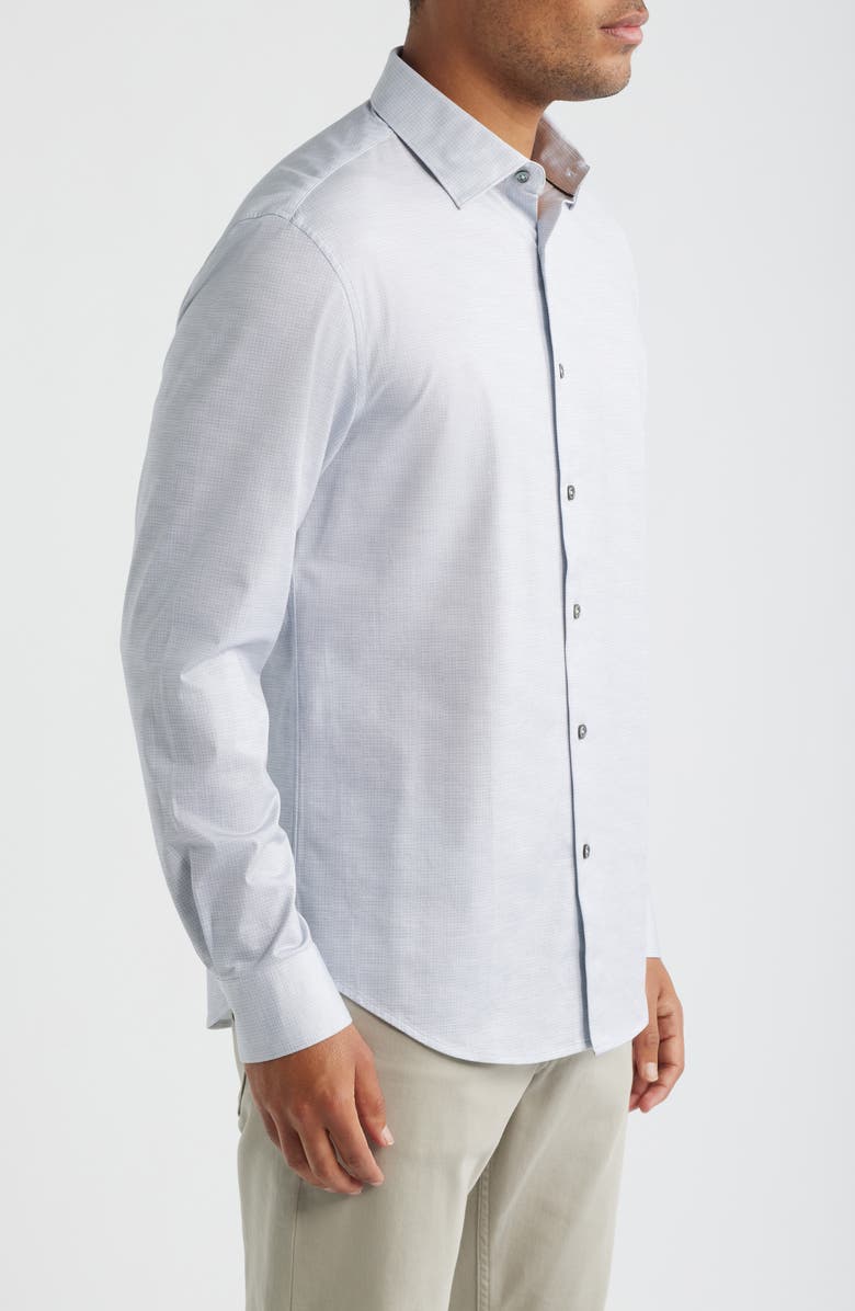 Bugatchi James OoohCotton<sup>®</sup> Button-Up Shirt, Alternate, color, Platinum