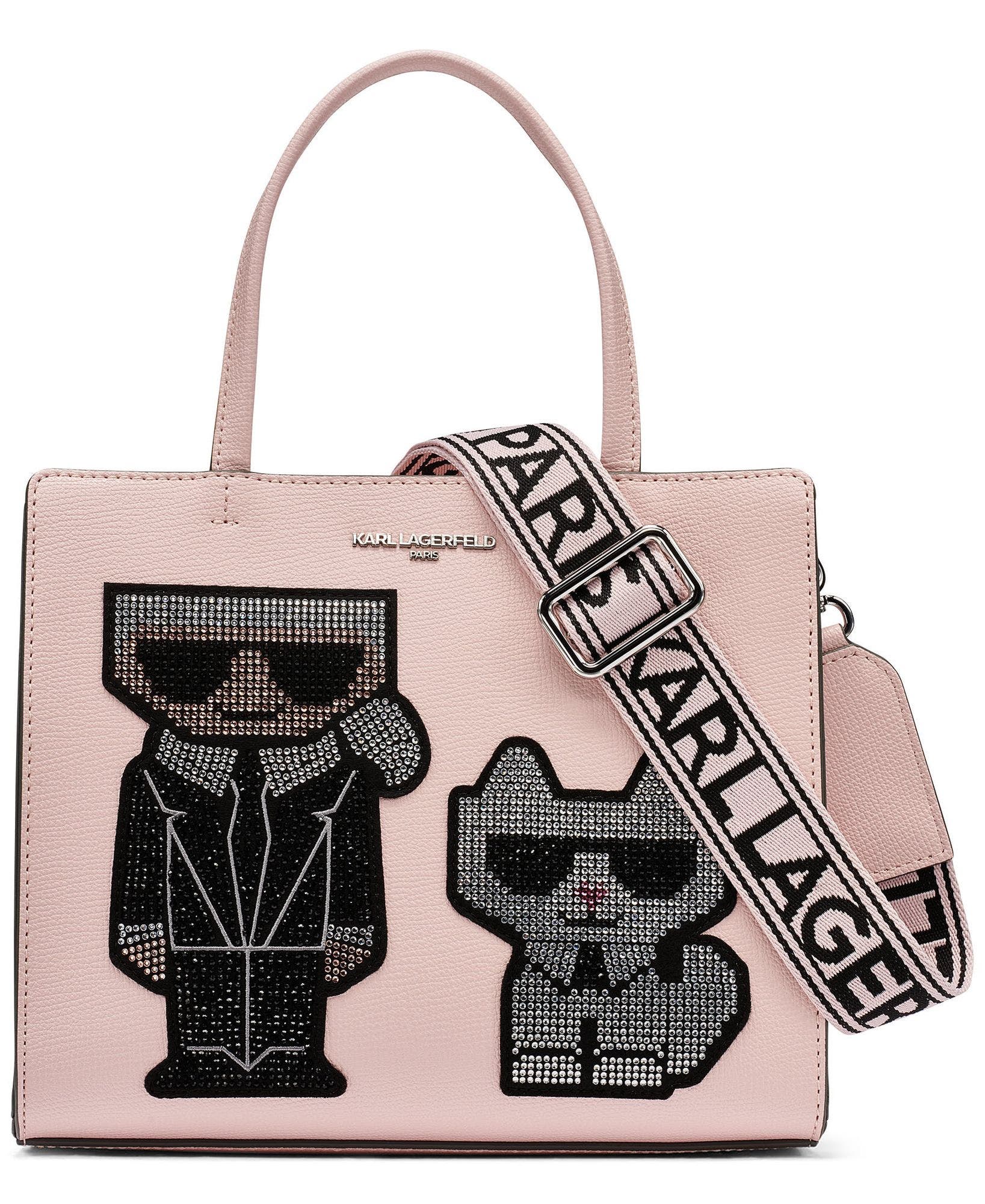 Maybelle Standing Karl and Choupette Satchel with Stones, Main, color, Lotus