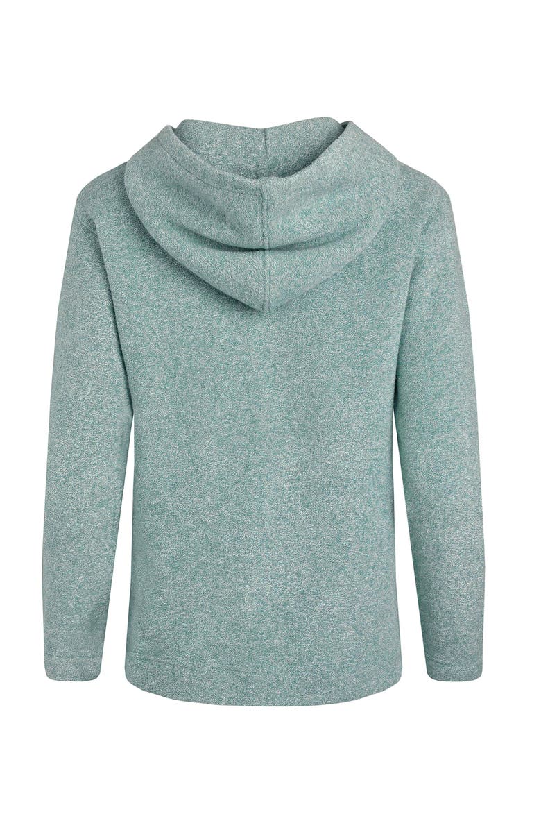 Weird Fish Alisa 1/4 Zip Snow Marl Fleece Hoodie, Alternate, color, Mineral Blue