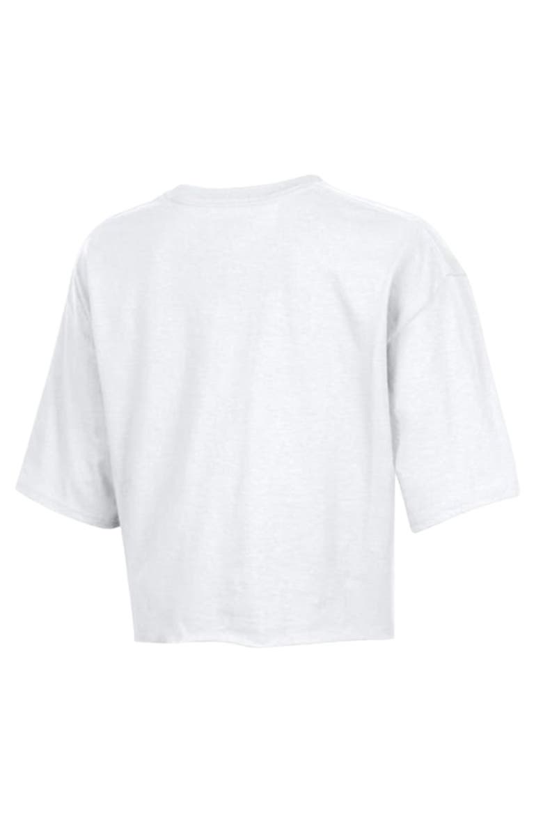 Women's Champion  White Boston Red Sox Boyfriend Cropped Americana T-Shirt, Alternate, color, White