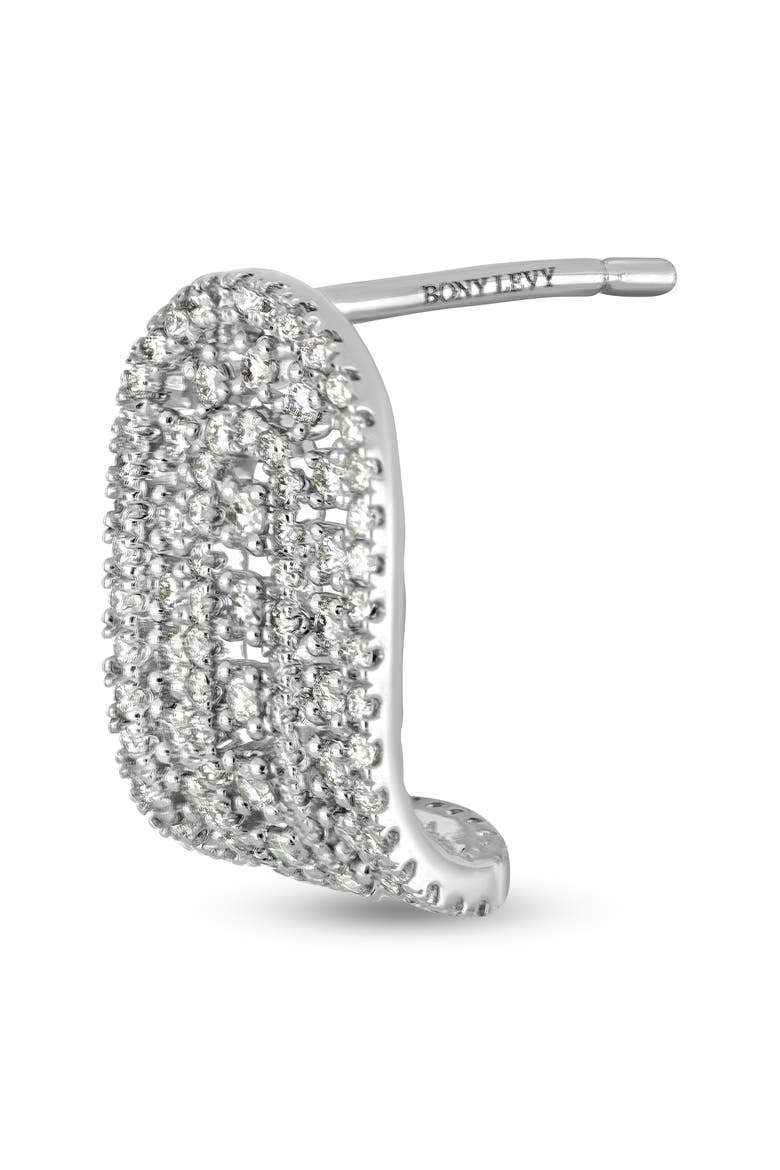 18K Gold Diamond Stud Earrings, Alternate, color, 18KW