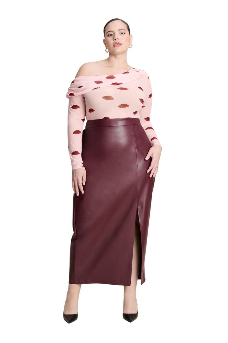 Lip Print Mesh Top, Alternate, color, LIPS PRINT