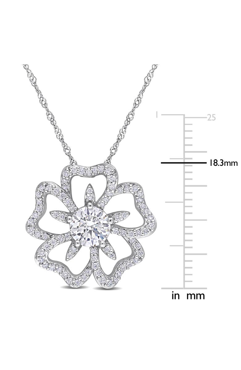 Julianna B. Moissanite Flower Pendant, Alternate, color, Sterling Silver