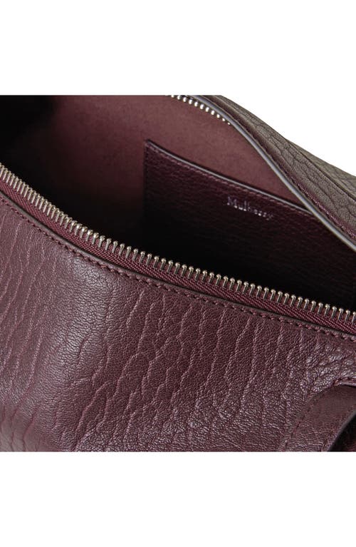 Mulberry Small Meadow Leather Shoulder Bag In Black Cherry