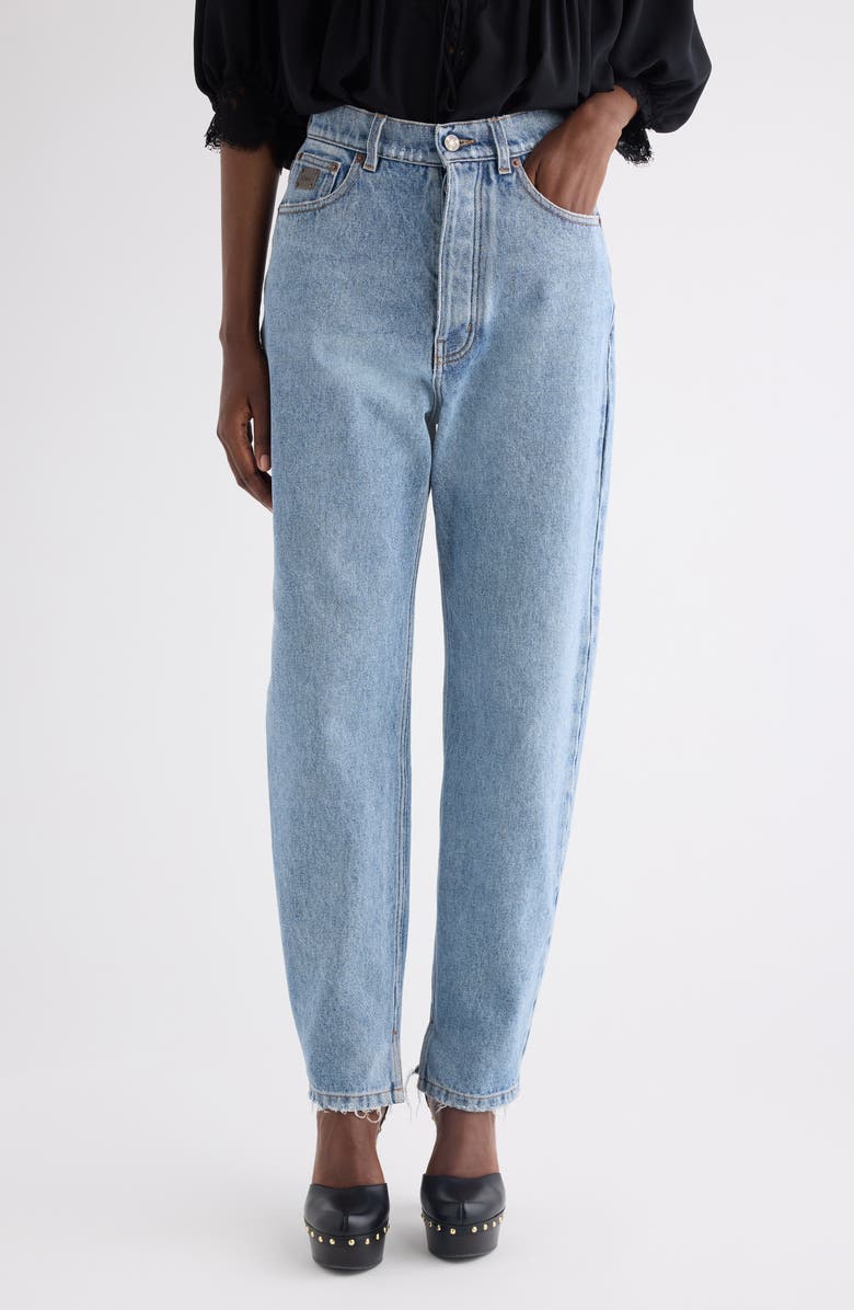 Chloé Barrel Leg Jeans, Main, color, Tiger Lily Blue