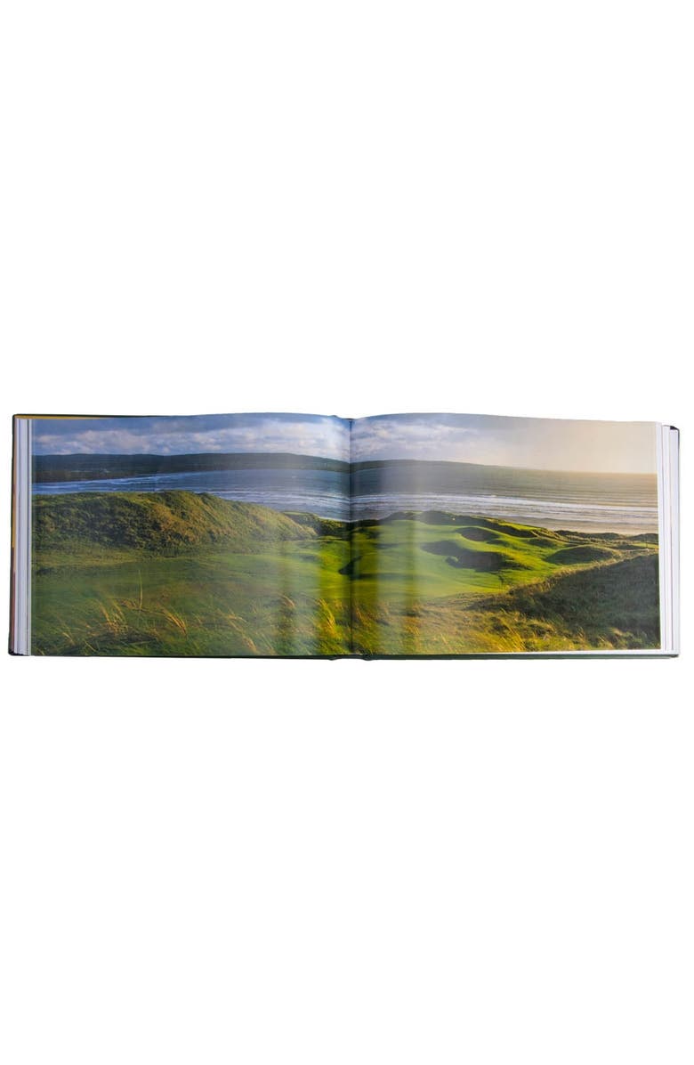 Graphic Image Golf Courses Leather Coffee Table Book, Alternate, color, Green