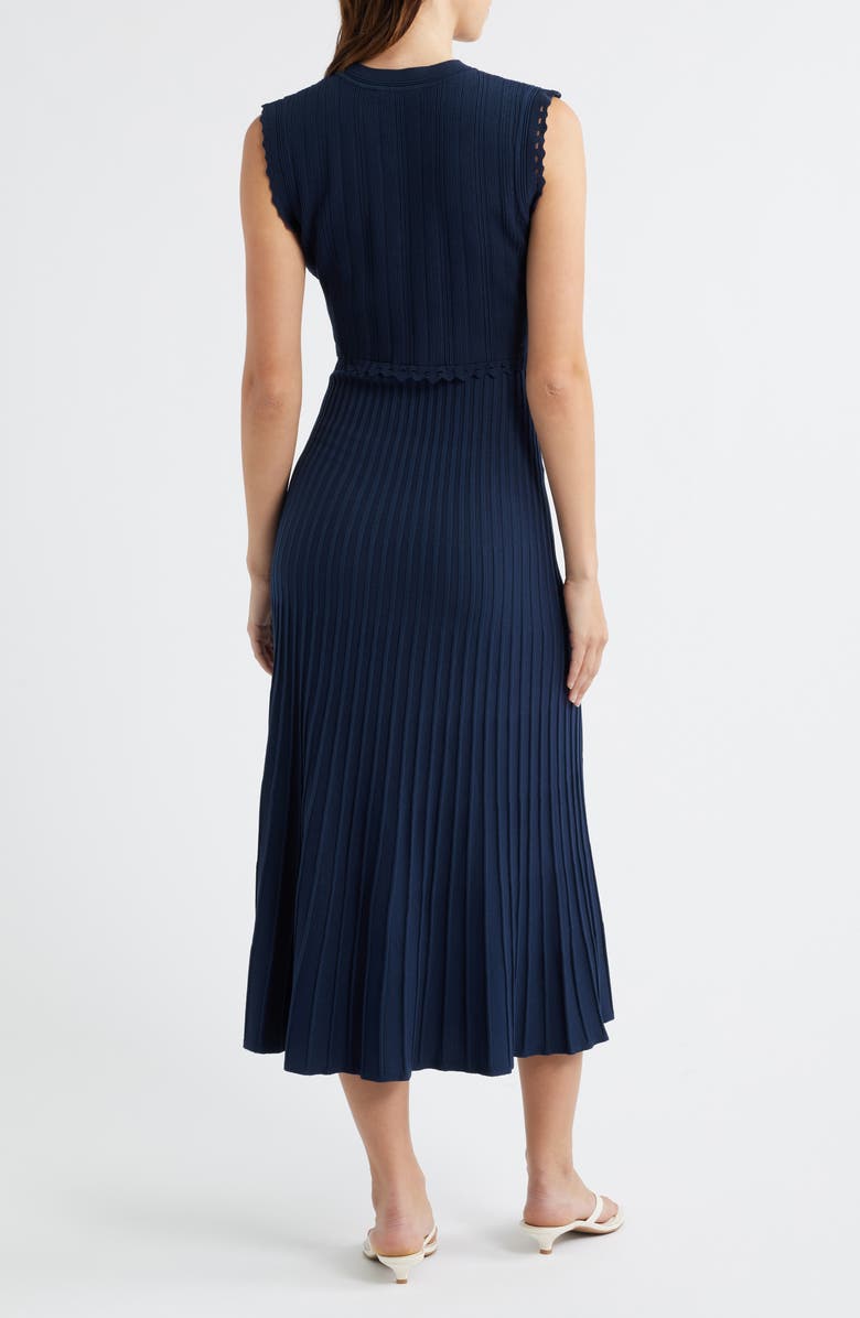 ZOE AND CLAIRE Sleeveless Sweater Dress, Alternate, color, Navy