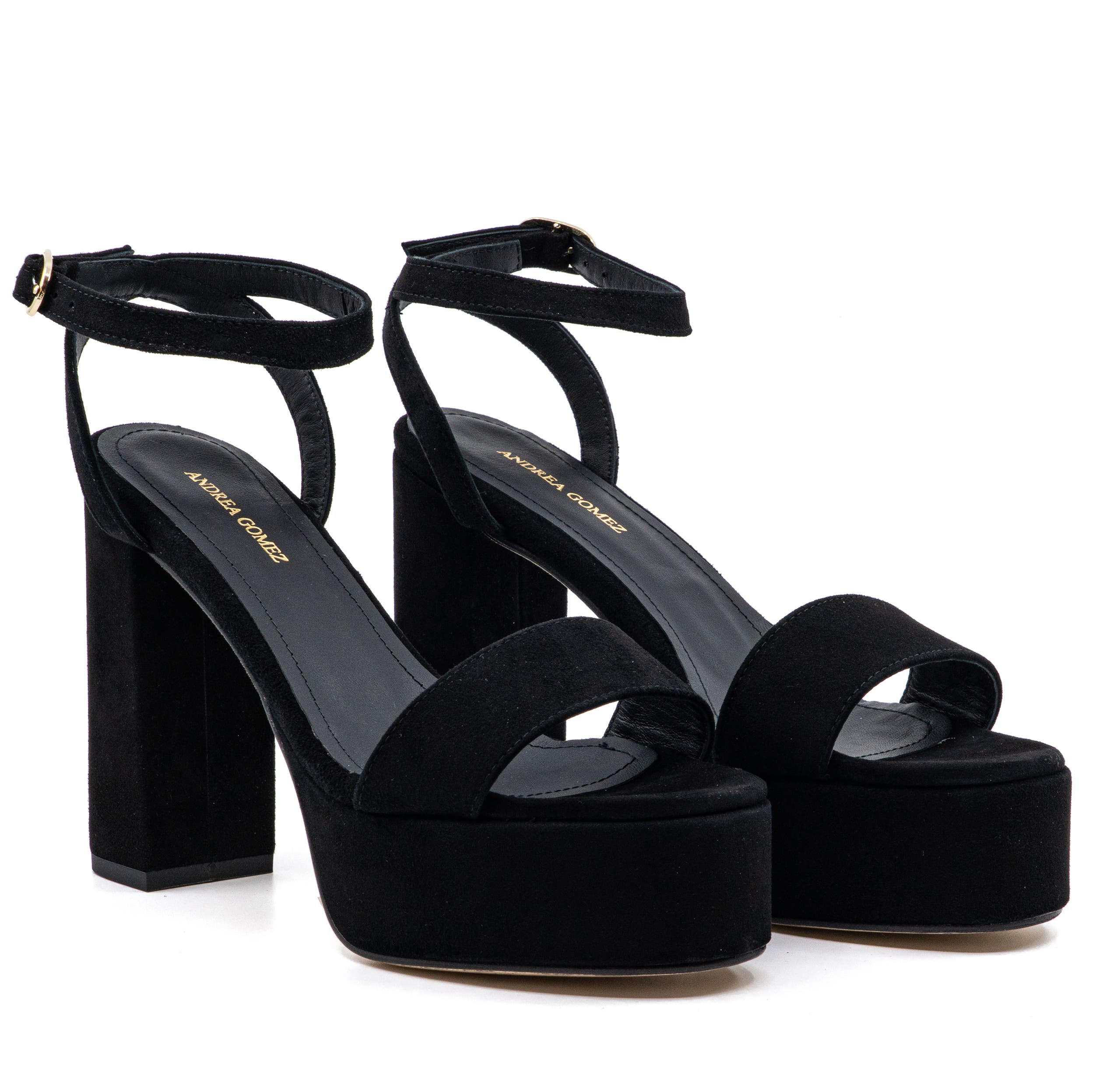 Andrea Gomez Becka Suede Platform, Alternate, color, Black