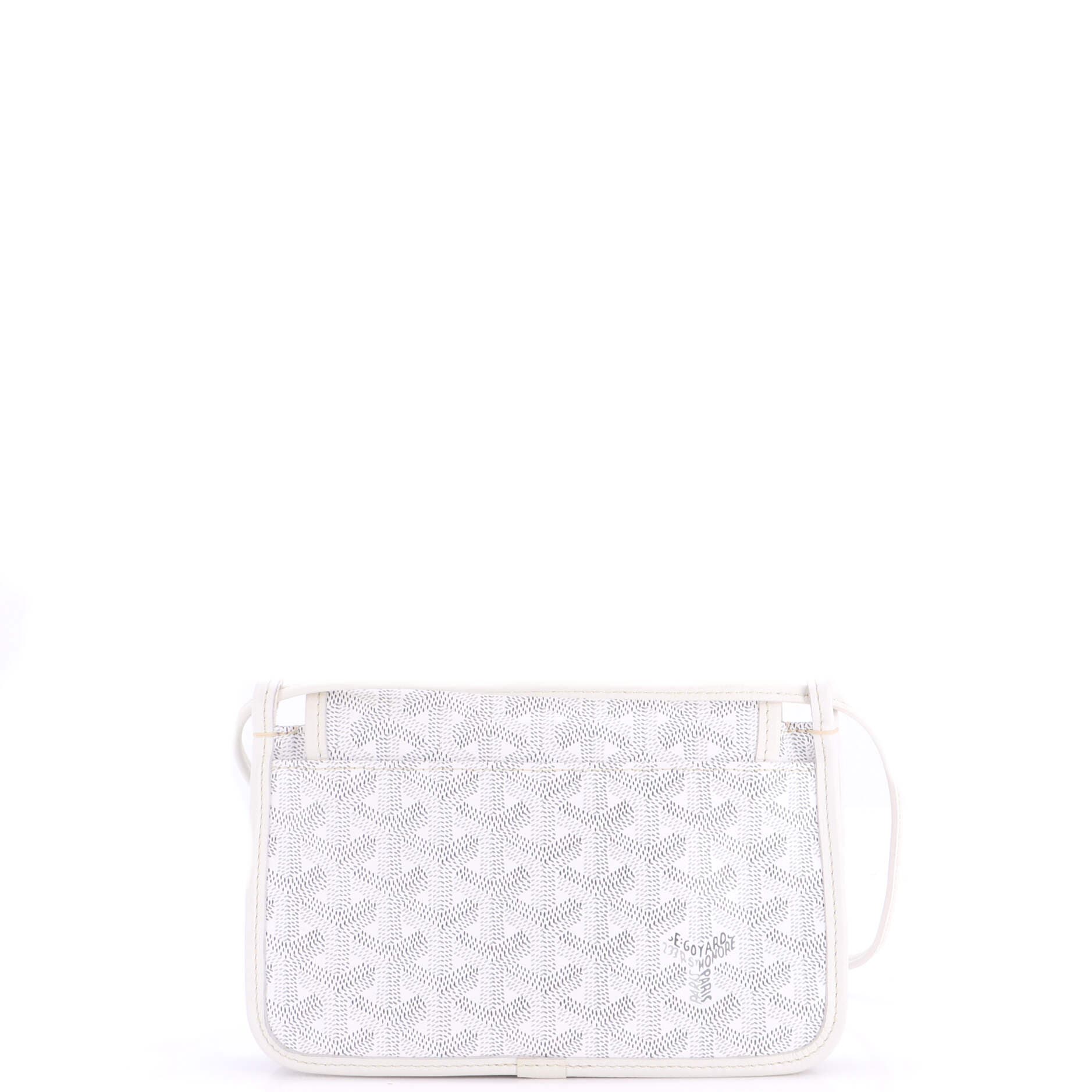 Plumet Clutch Wallet Coated Canvas, Alternate, color, White