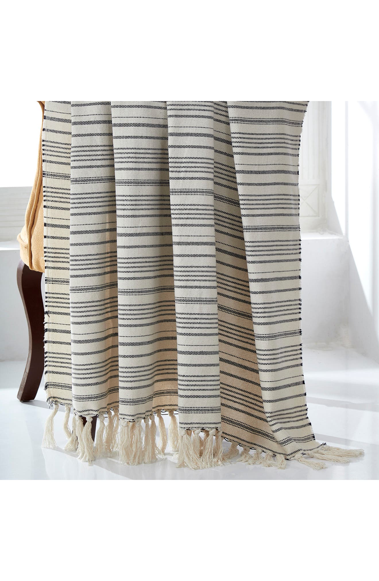 Modern Threads Recycled Cotton Fringe Blanket | Nordstromrack
