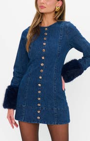 Show Me Your Mumu Rockefeller Mini Dress - Subzero Indigo Medium