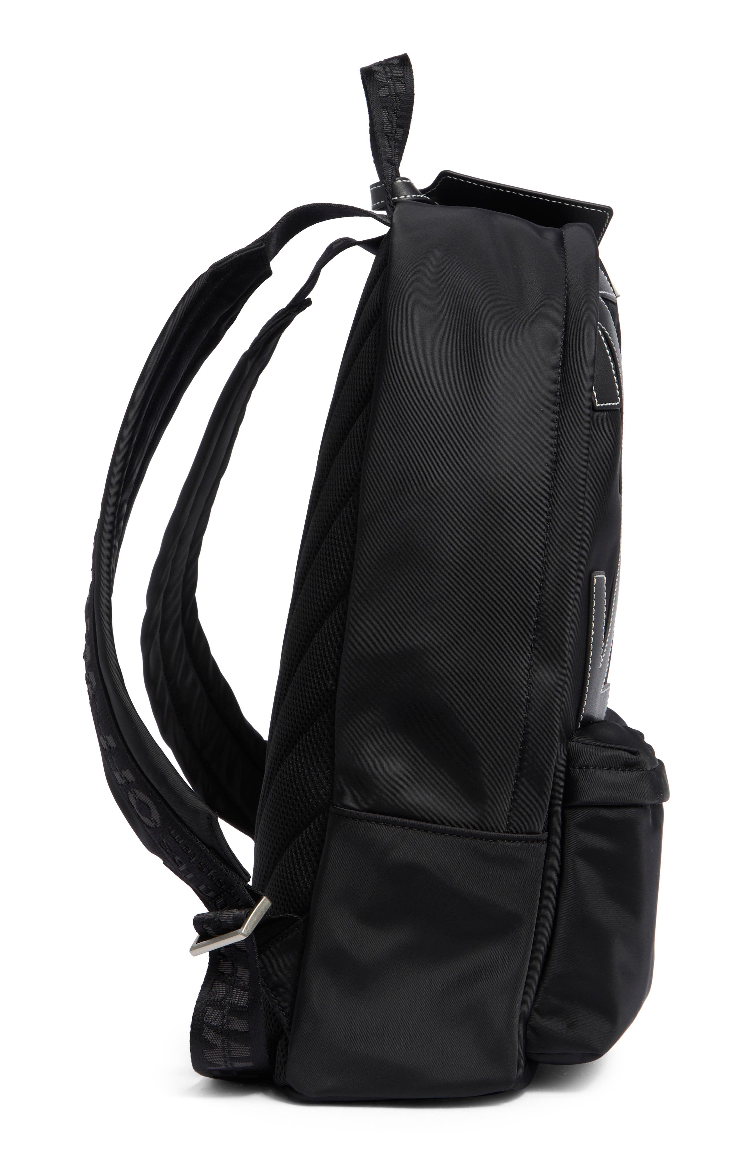 Dome Double Pocket Backpack, Alternate, color, BLACK