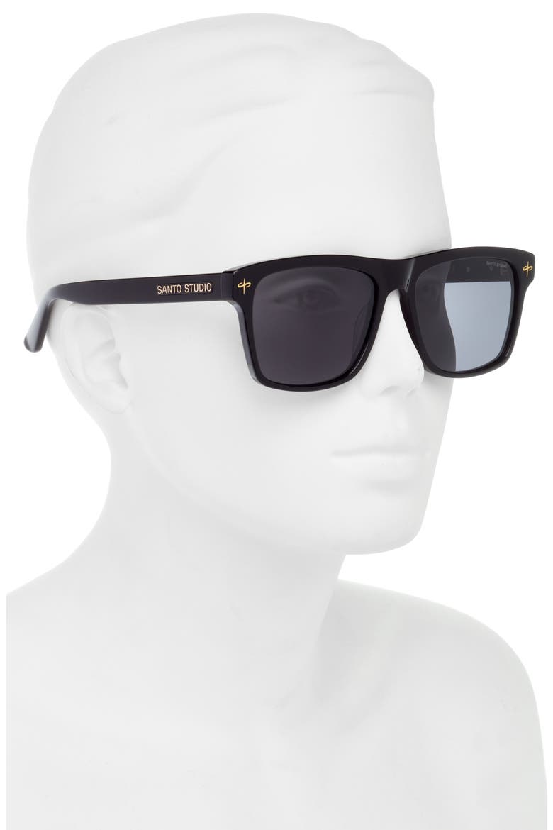 Sheckler Sunglasses, Alternate, color, SHINY BLACK