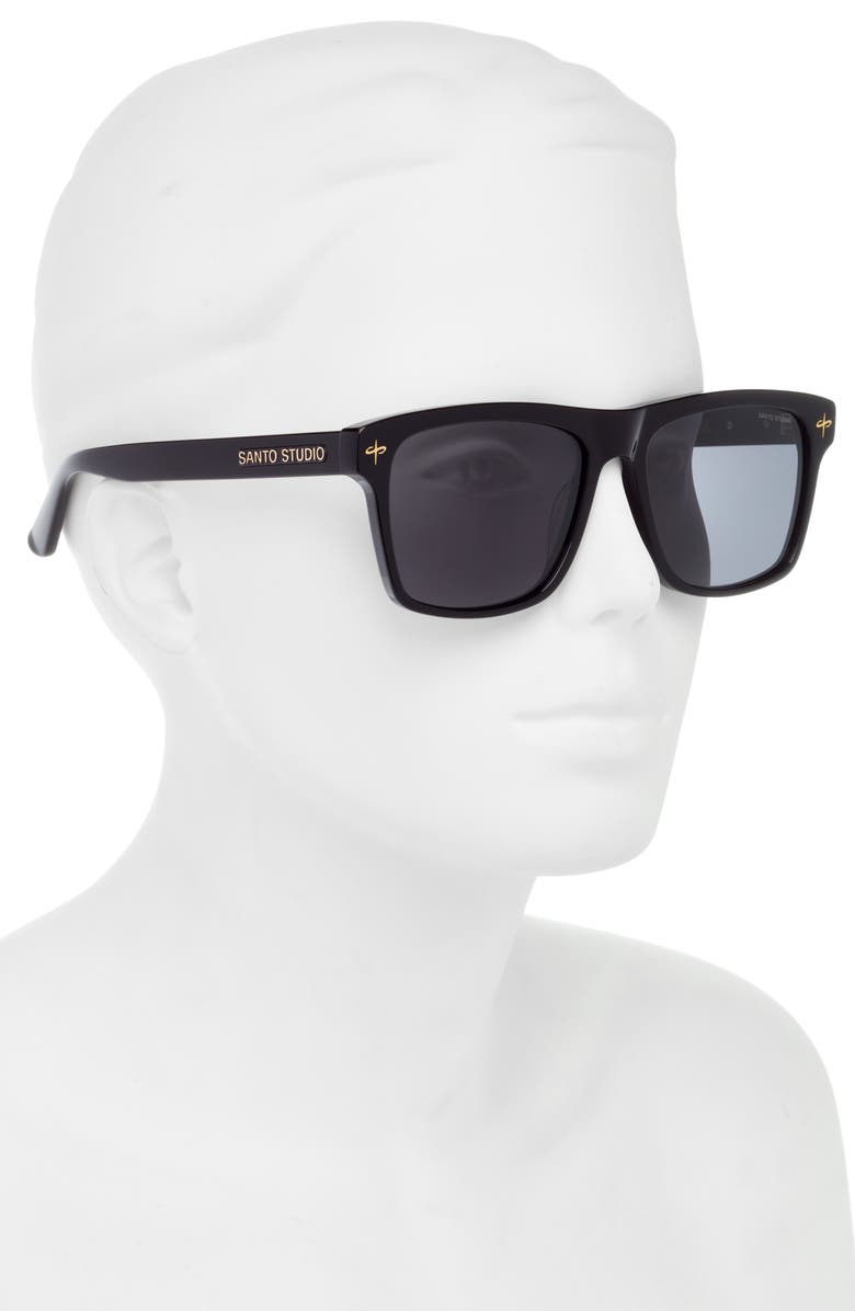 SANTO STUDIO Twitch Sunglasses, Alternate, color, Shiny Black