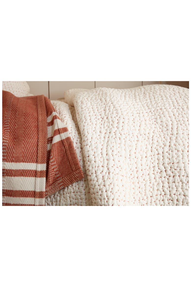 Pebbled Handstitched Organic Cotton Quilt, Alternate, color, UNDYED