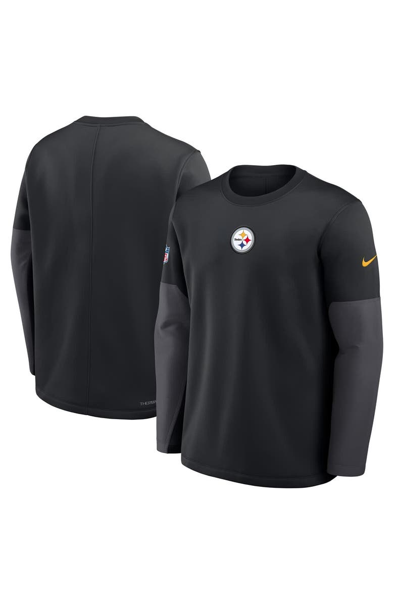 Nike Men's Nike Black Pittsburgh Steelers Sideline Scripted to Win Performance Long Sleeve T-Shirt, Alternate, color, Black