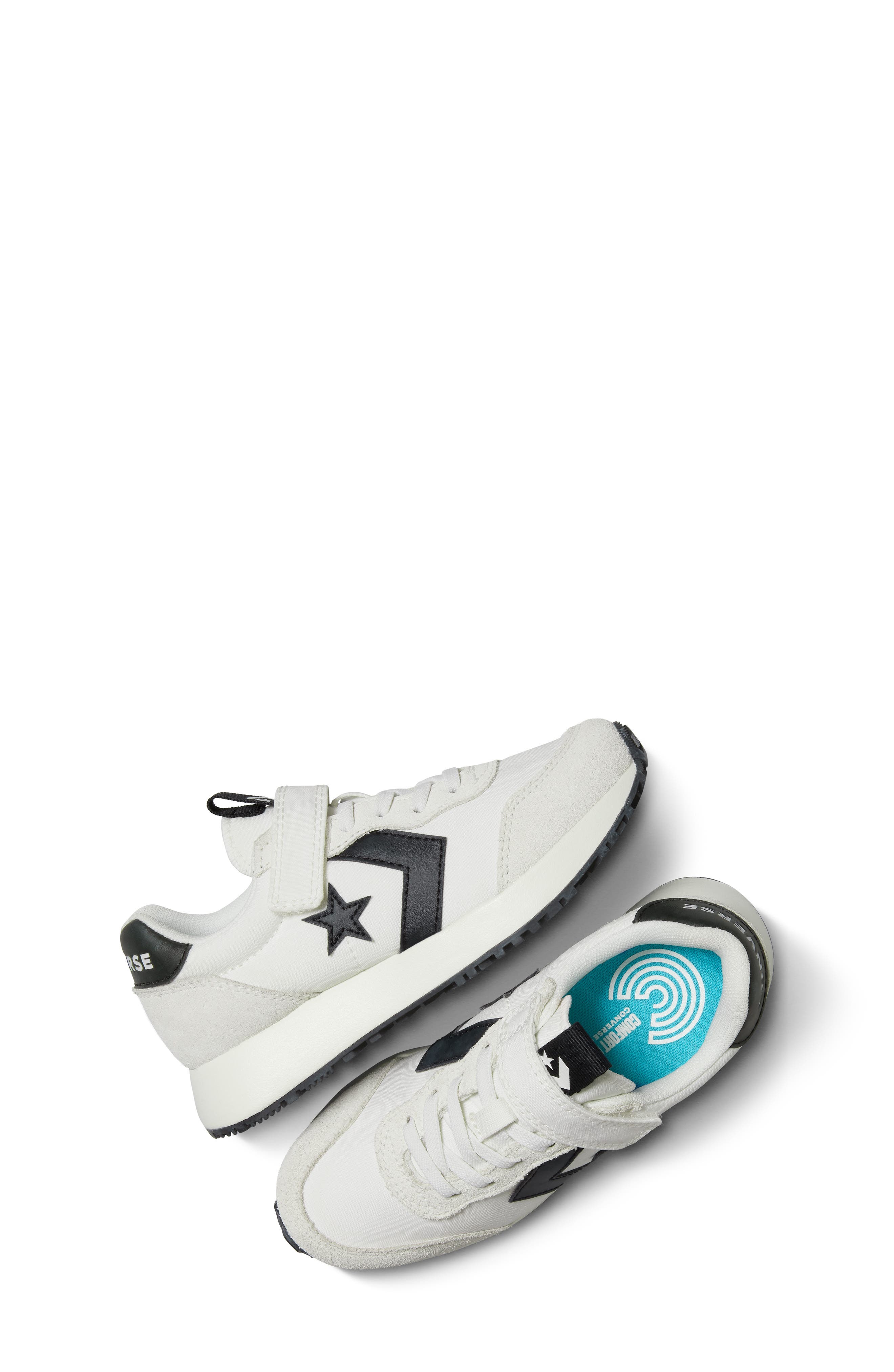 Converse Kids
 Omega Trainer Easy-On Sneaker, Alternate, color, Vintage White/ Black