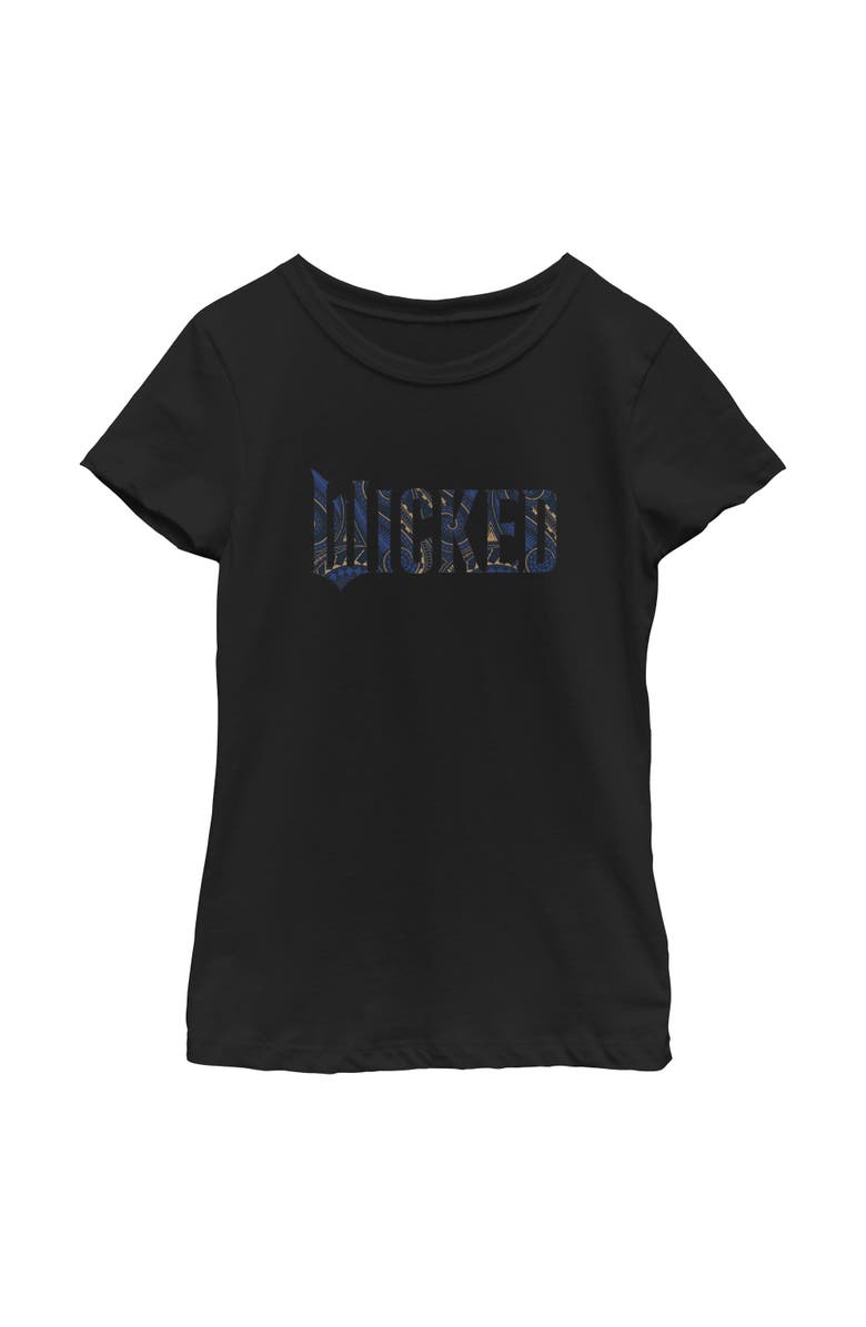 Wicked: For Good Girl's Wicked For Good Official Geometric Logo  Graphic T-Shirt, Main, color, Black