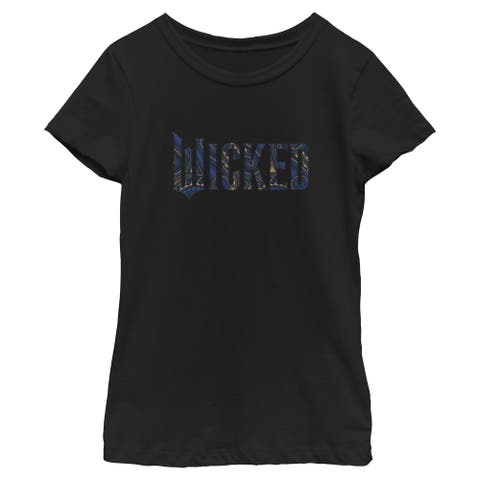 Girl's Wicked For Good Official Geometric Logo  Graphic T-Shirt