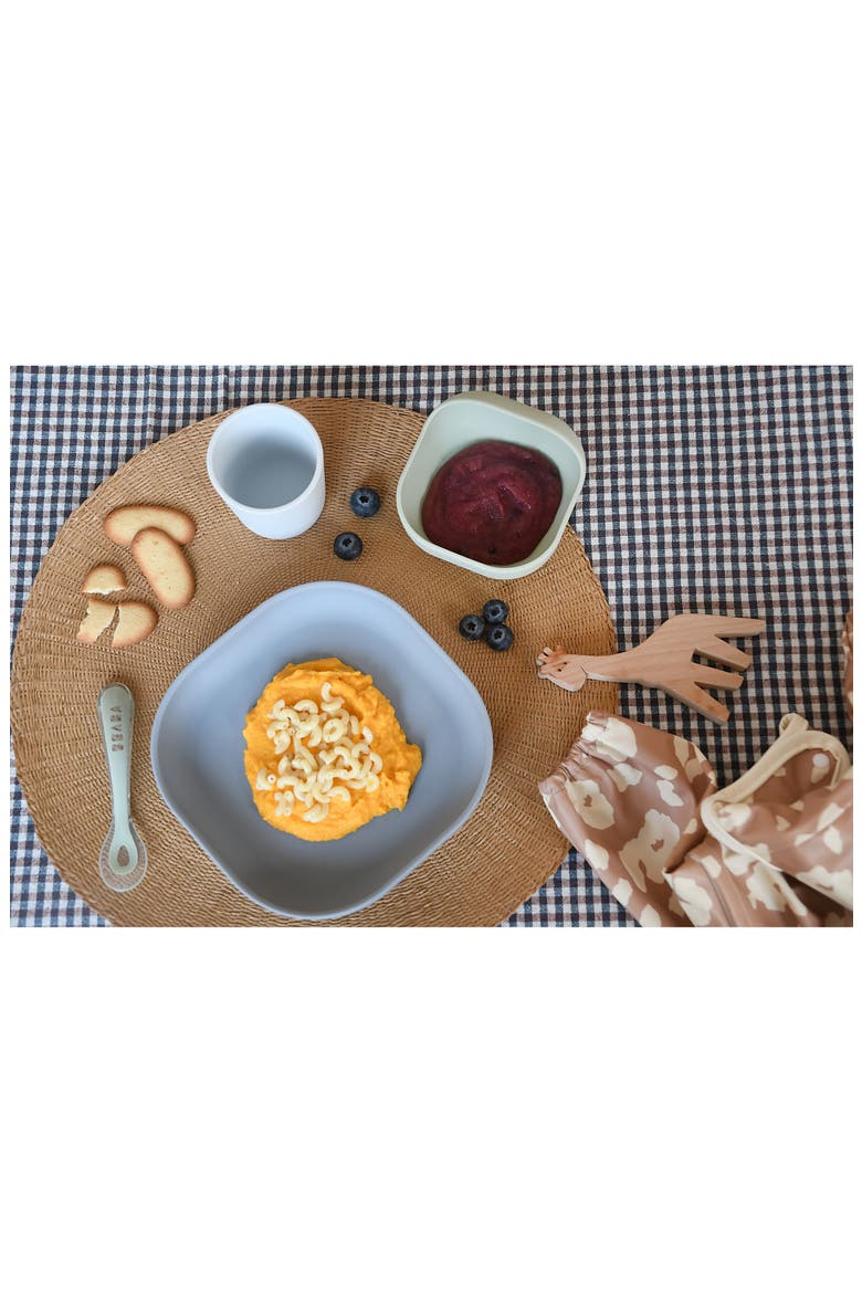 4-Piece Silicone Suction Baby Feeding Set, Alternate, color, PEBBLE