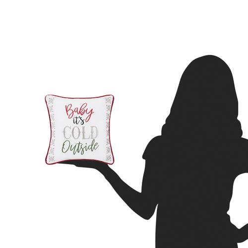 C & F Home C&f Home Baby It's Cold Outside Small Christmas Accent Pillow, 10" X 10" In Multi